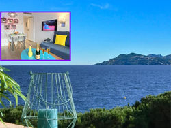 ZEN BEACH CANNES Sea View Apartment Beach in front X2 Pools-AC-Netflix-Wifi-Free Parking inside