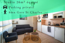 Grand studio St Charles avec place de Parking